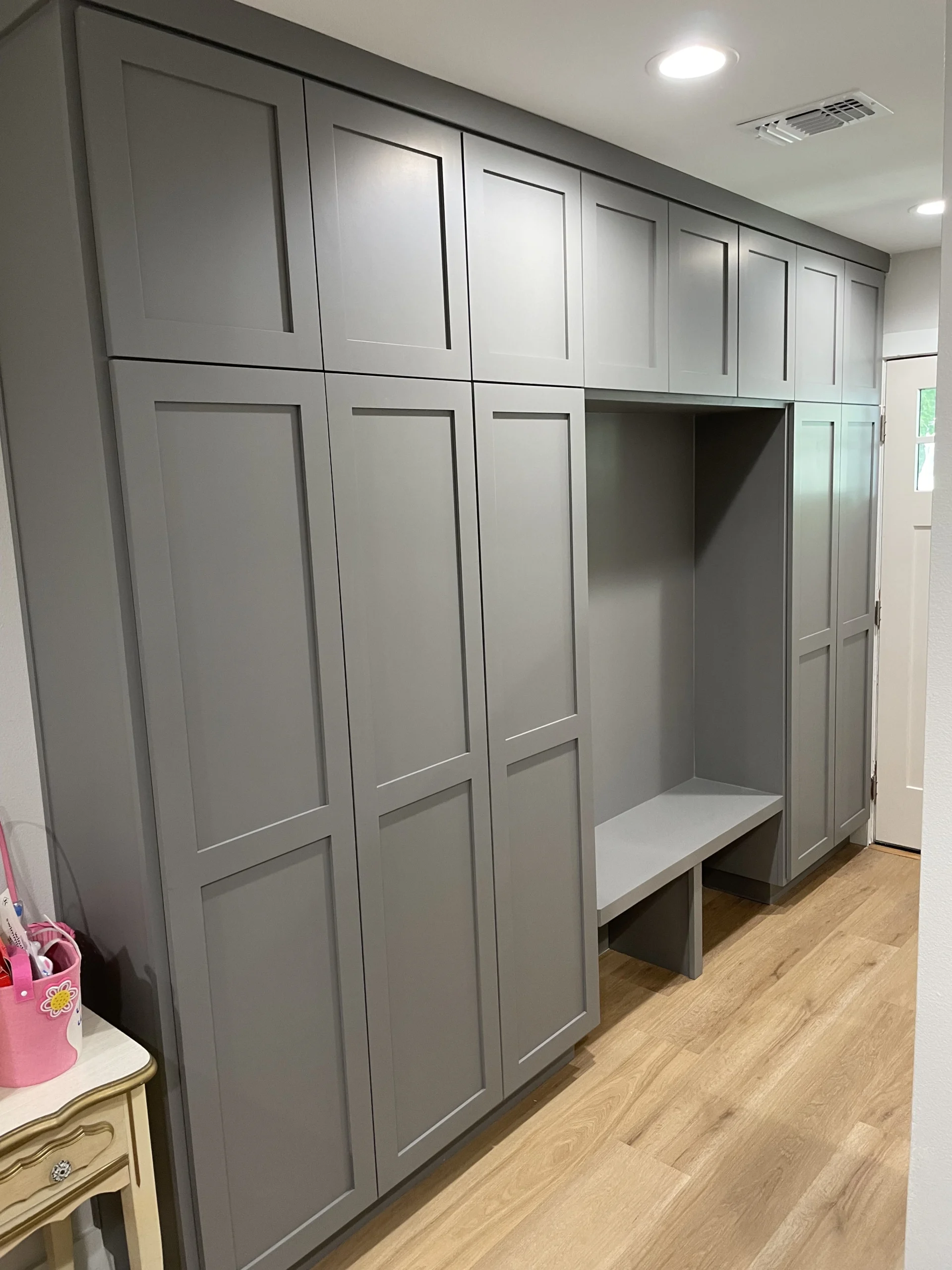 Custom built and painted cabinets in Austin Tx