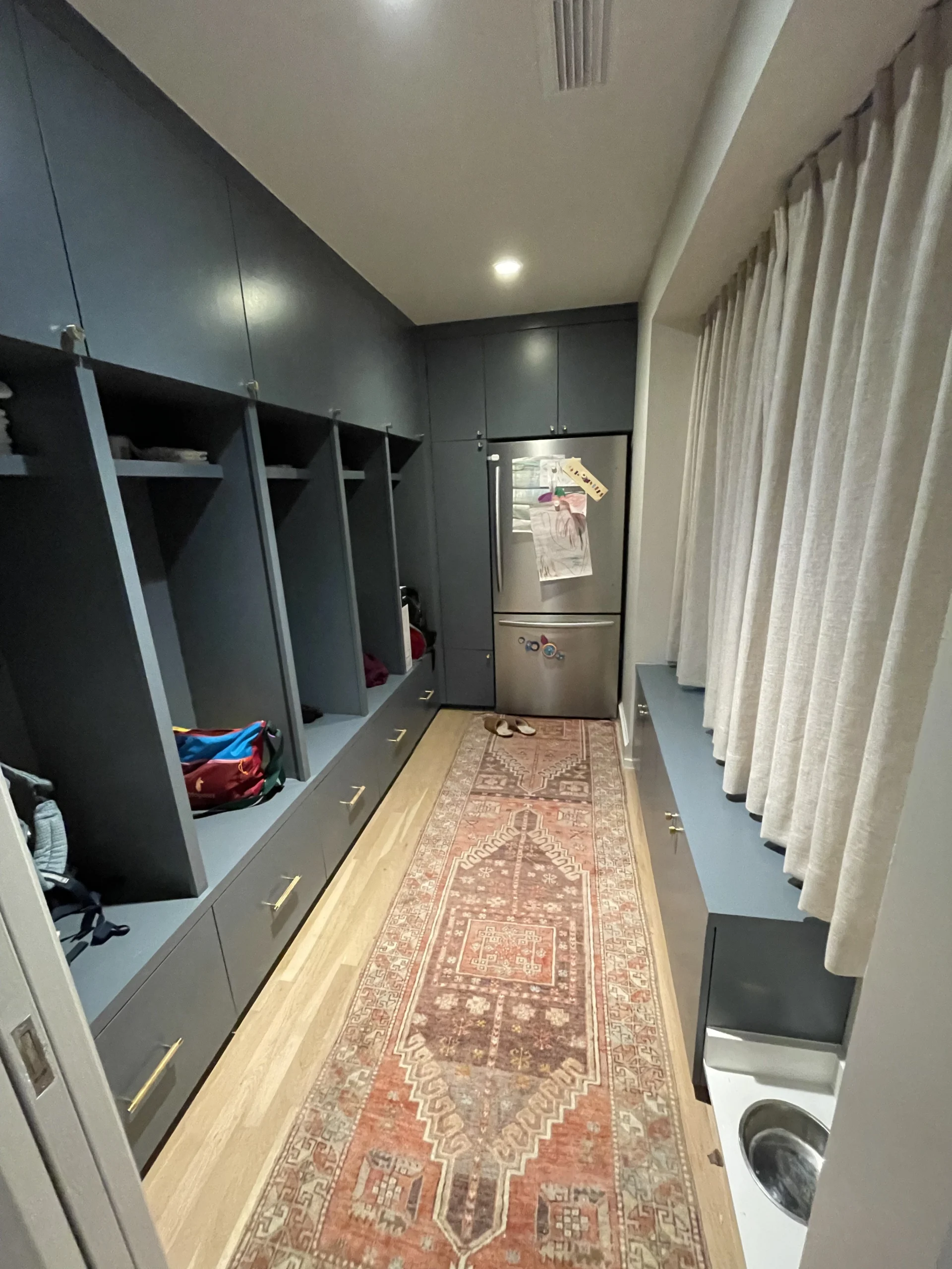 Custom built ins with seating storage Central Texas