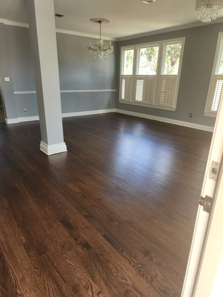 Hardwood floor refinished in northwest Austin Tx