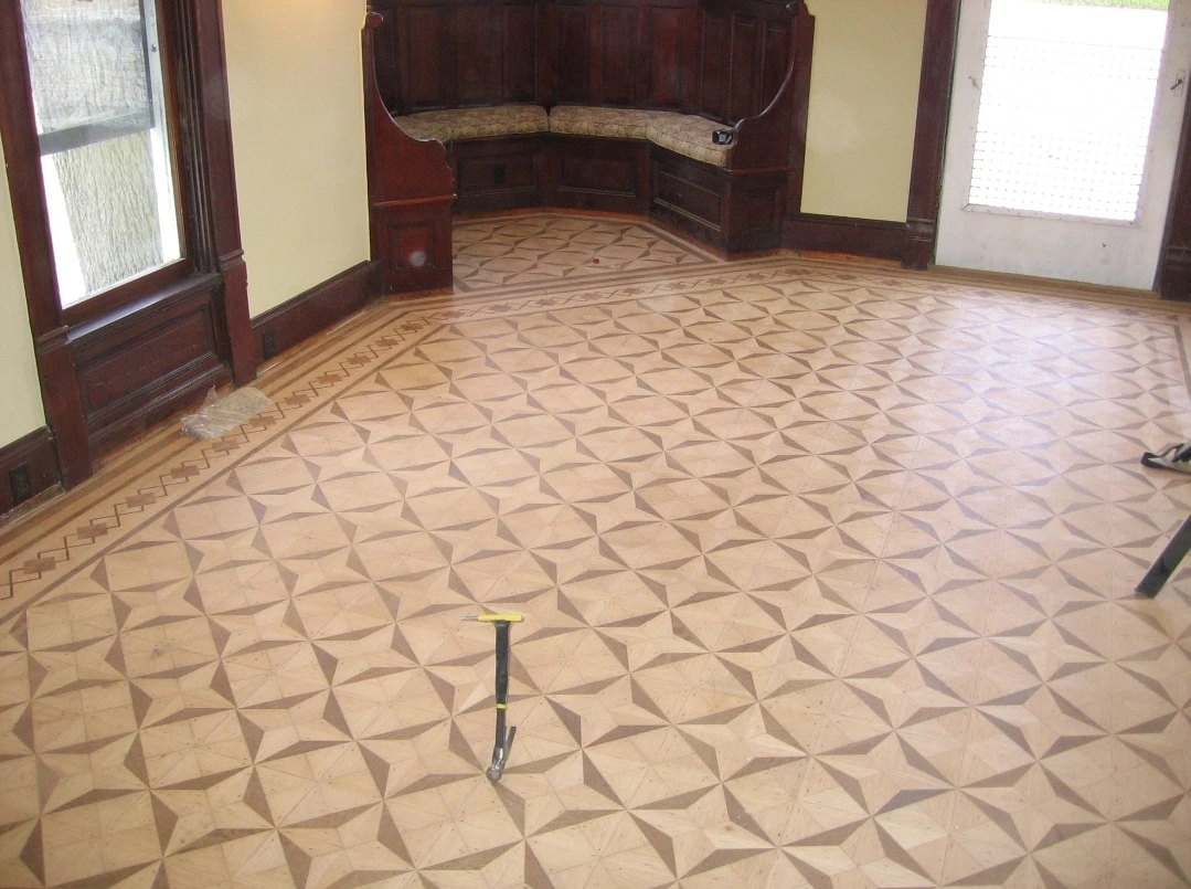 A photo of a Vintage Hardwood Floor From 1910 Sanded And Finished in Taylor Texas by The Habitat Heroes