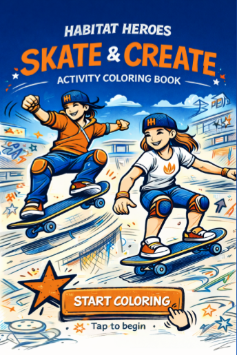 Free online skatepark coloring book by habitat heroes floors and painting